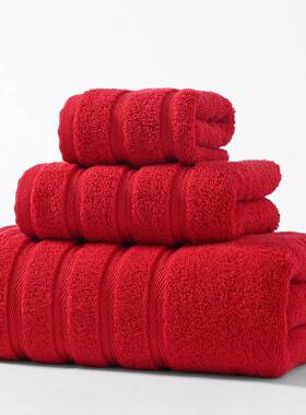 跨境TEOW全棉毛巾浴巾装方巾三件L套纯棉加亮丝三件厚浴巾跨境