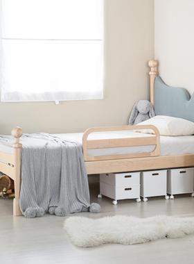 0鱼尾床J实木床儿童古床奶B-C-RYC油风复百搭软包男孩女孩卧室