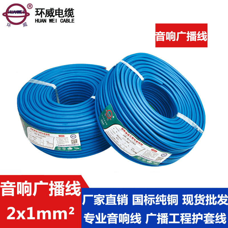 环威广播音频连接线缆2x1.0
