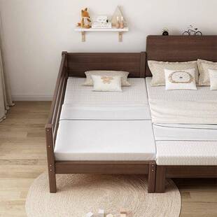 加加厚粗边床童拼接大床实儿床木带护栏婴儿小床男ZYS孩女孩拼接