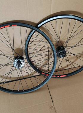 山地车碟刹山地车碟轮24寸2寸627.5寸旋式鼓车圈组自行车实心花轴