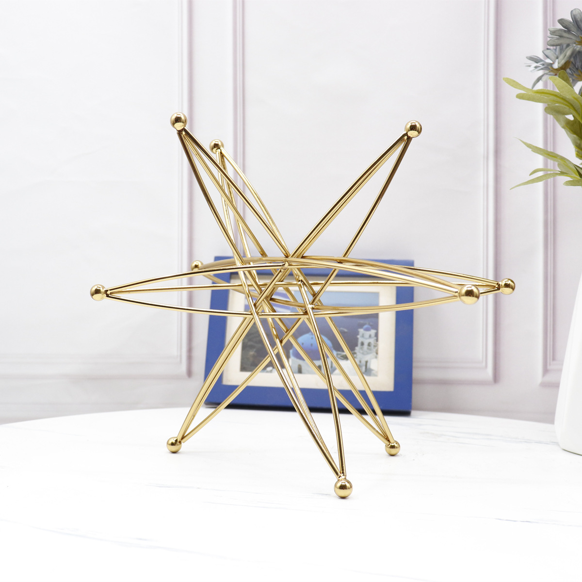 样板间办公室书房家居软装饰品 创意现代简约电镀金属星星桌面摆