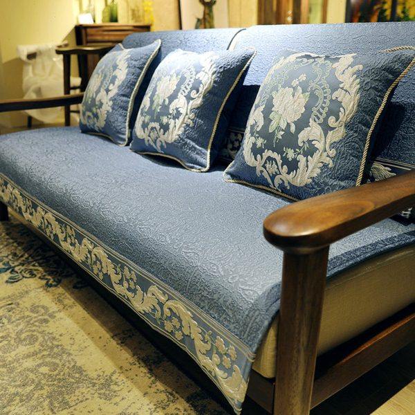 中国风现代新中式沙发垫四季通用实木布艺防滑坐垫沙发套罩笠定制,居家布艺,沙发垫,淘宝优惠券,粉丝福利购,淘宝优惠卷