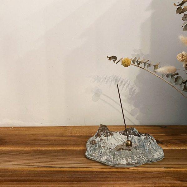 日式山包水容线香底座 玻璃香皿香盘 侘寂风香插 禅意家用香道,家居饰品,香托/香盘/香座/香插,淘宝优惠券,粉丝福利购,淘宝优惠卷