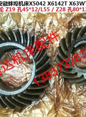 上海安徽蚌埠机床X5042 X6142T X63WT铣床配件螺旋伞齿轮Z19/Z28