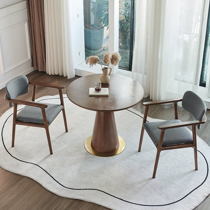 北欧实木小圆桌售楼处接待会客谈判洽谈桌设计师网红会客休闲桌椅