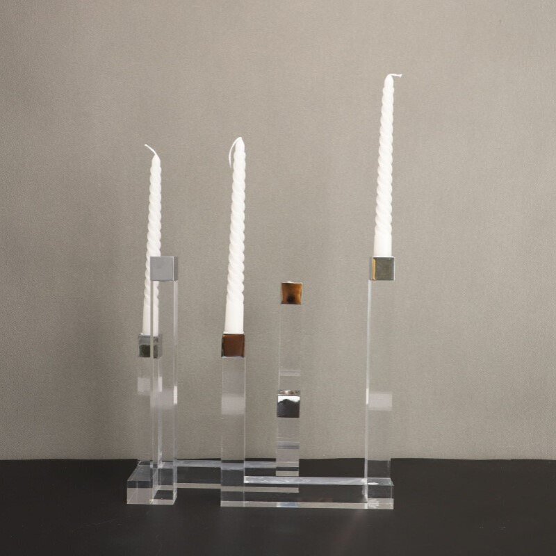 现代简约金属烛台摆件样板间电视柜茶几客厅餐桌家居软装饰品批发