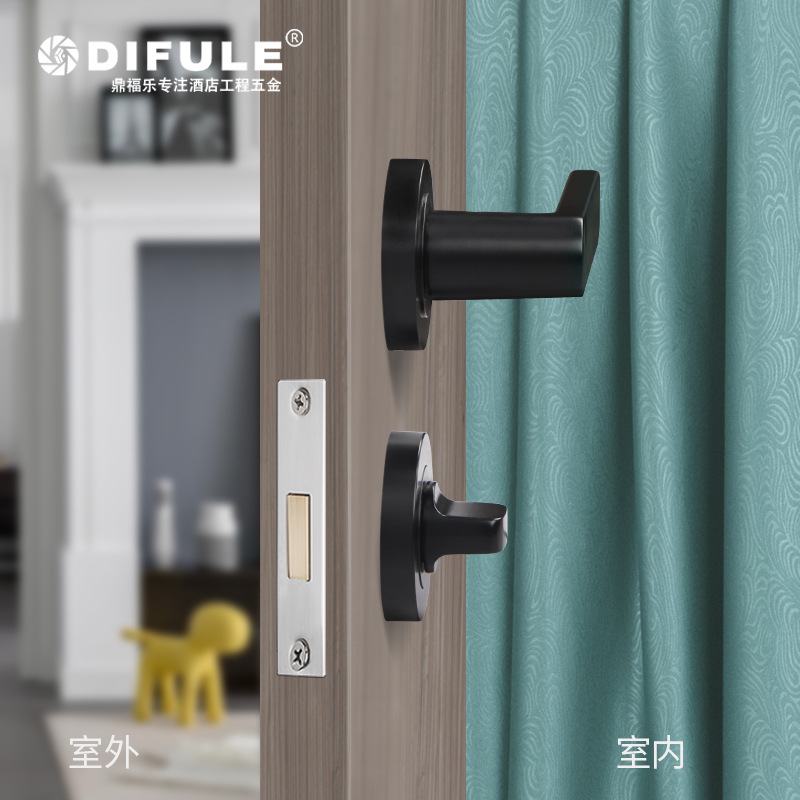 隐形门锁 锌合金单面锁 隐藏室内卧室暗单舌机械锁具机械