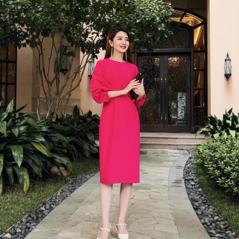 LILIAN ZHANG爱的永恒优雅绽放Lady挚爱小礼裙日常轻奢2201094