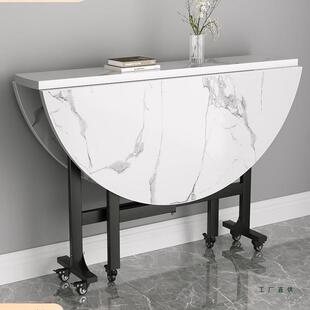 圆桌客厅家用小户型可折叠大圆餐桌10人饭桌餐厅圆形实木吃饭桌子