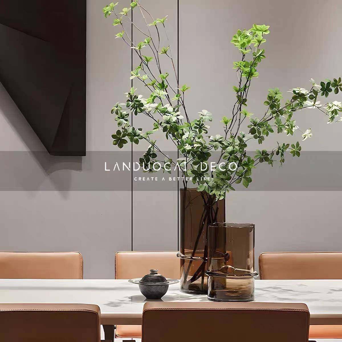 现代简约设计师花器摆件不规则直筒琉璃花瓶客厅餐桌轻奢透明插花,纺织面料/辅料/配套,纺织机械配件,淘宝优惠券,粉丝福利购,淘宝优惠卷