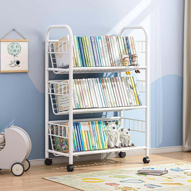 儿童书架落地置物架简易绘本架多层玩具收纳架移动书本铁艺小书柜,智能设备,其他智能设备,淘宝优惠券,粉丝福利购,淘宝优惠卷
