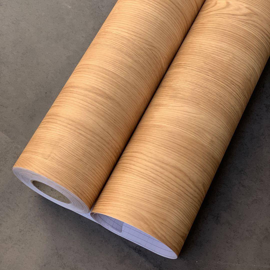 做旧质感仿木纹自粘墙纸壁纸家具柜面翻新贴纸波音软片装饰膜
