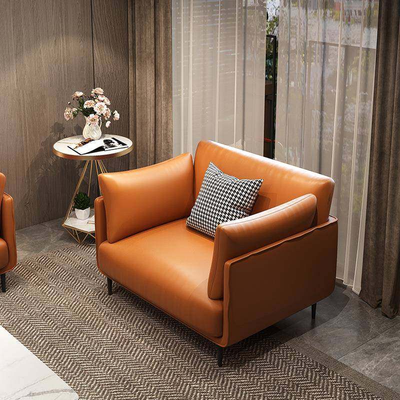 北欧单人沙发现代简约轻奢极简设计师小户型客厅单人椅休闲椅橙色,纺织面料/辅料/配套,纺织机械配件,淘宝优惠券,粉丝福利购,淘宝优惠卷