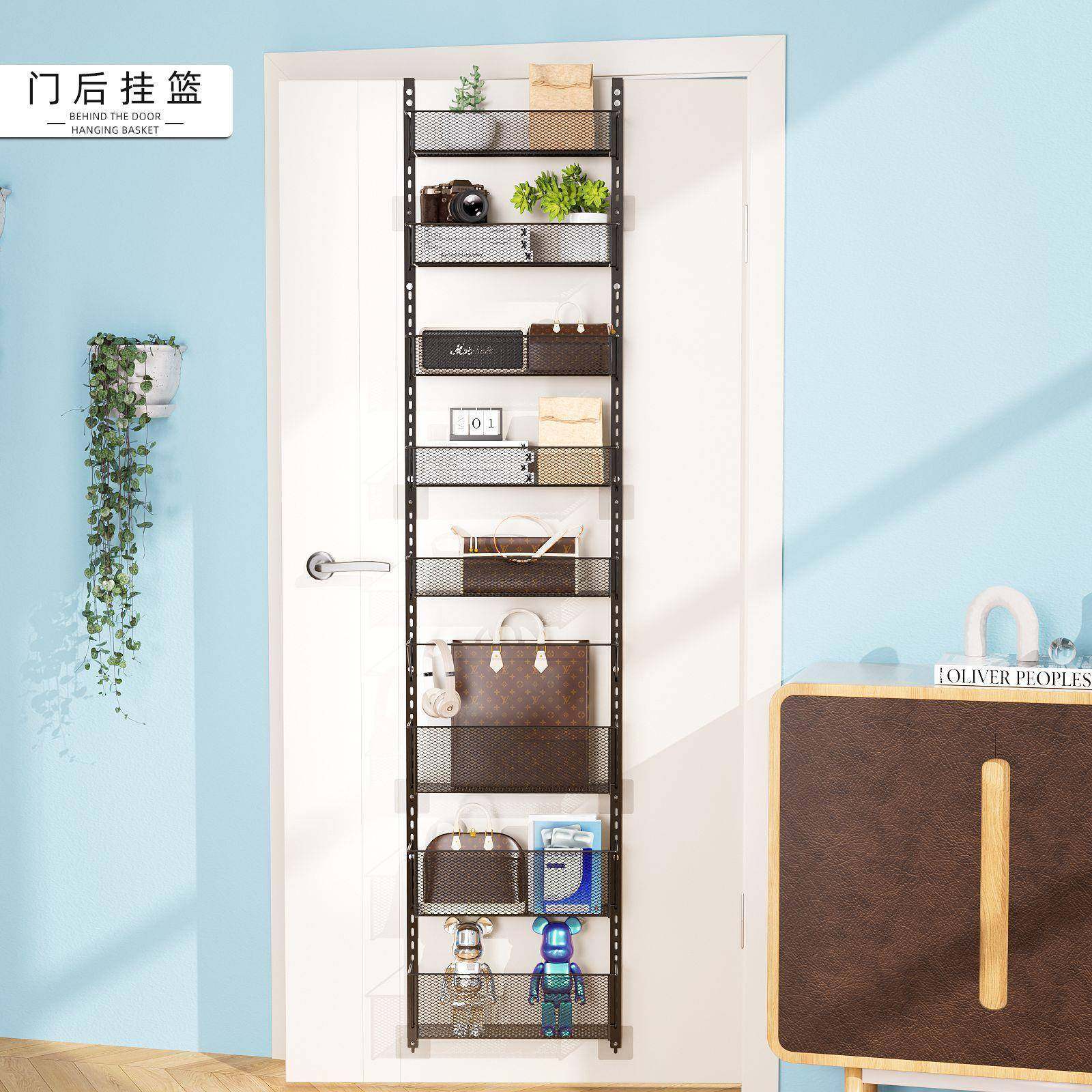 门后挂篮置物架多层免打孔收纳篮卧室门后收纳篮浴室多层收纳架,纺织面料/辅料/配套,纺织机械配件,淘宝优惠券,粉丝福利购,淘宝优惠卷