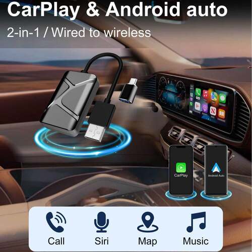 爆款新品二合一无线CarPlay无线Androidauto售后退货率低