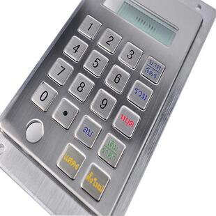 加油机不锈钢金属键盘和按键防进水防尘泰文键盘数字机械键盘