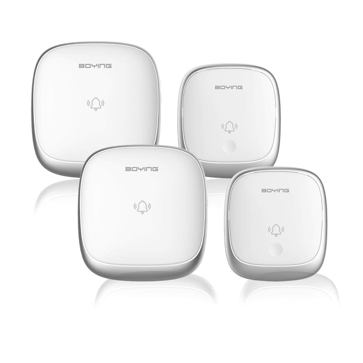 博颖B111二拖二热销家用不用电遥控智能自发电无线门铃