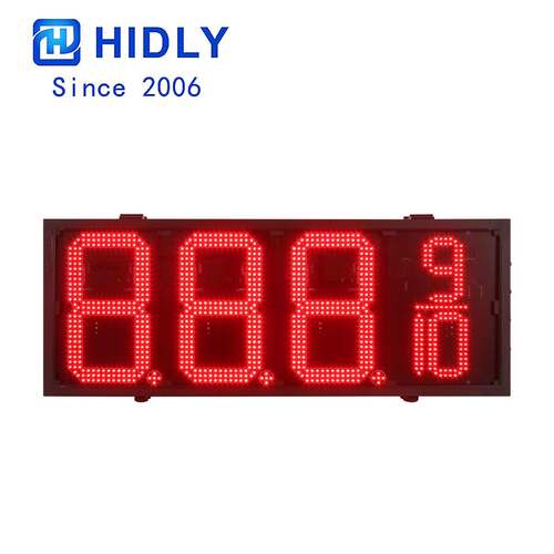 双面红色12英寸8889/10油价屏外贸红色防水LED数字看板油价显示