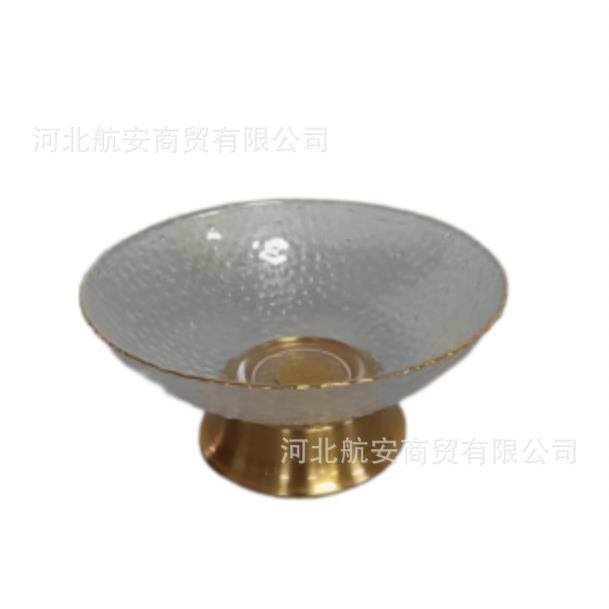 现代简约创意玻璃工艺品玻璃果盘装饰碗摆件样板房售楼处茶几餐桌
