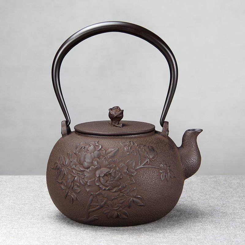 日式铸铁茶壶无涂层手工造铁壶铁艺壶老铁壶煮水烧水茶壶茶具