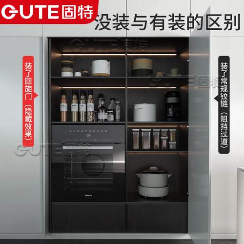 3EW1回旋门五金隐藏衣柜蝴蝶门轨道折叠橱柜口袋门伸缩滑导轨配件