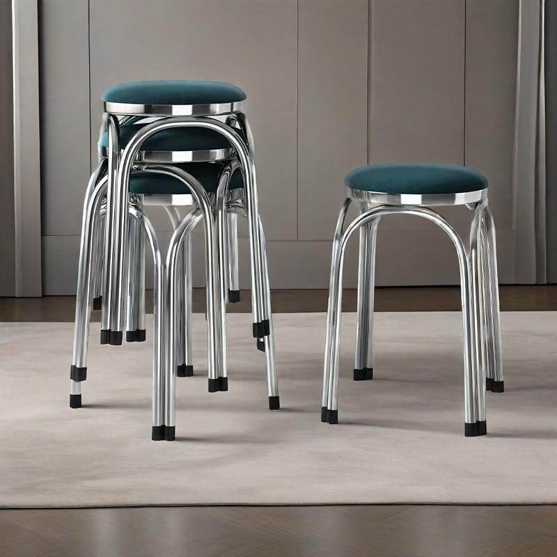 不锈钢轻奢加厚家用圆凳子简约现代可叠放餐厅饭店备用凳矮凳板凳,纺织面料/辅料/配套,纺织机械配件,淘宝优惠券,粉丝福利购,淘宝优惠卷