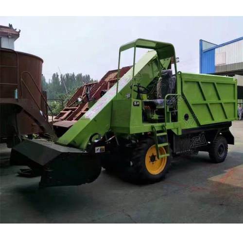 牛场清粪车490柴油发动机铲车无级变速箱全液压控制螺旋提升上料