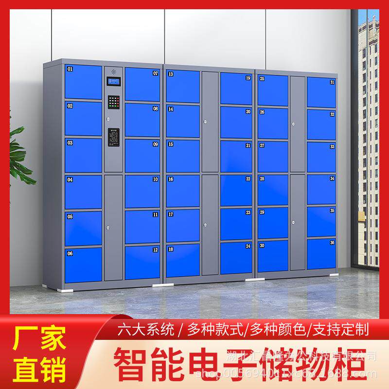 超市存包柜电子存包柜指纹人脸识别收纳保管箱存放柜智能储物包邮
