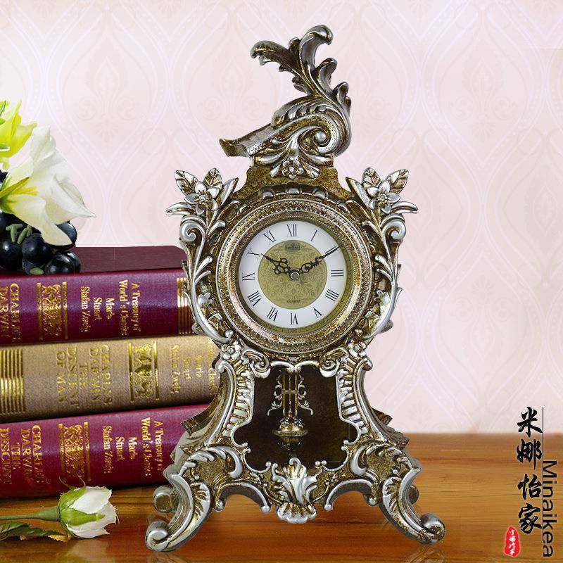 客厅创意时尚座钟现代静音台钟装饰大号钟表简约仿古个性时钟