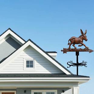 古铜色驴向标风向指示器户外风向标屋顶安装庭院露台风向标