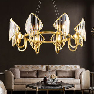 2020款 卧室餐厅璀璨水晶吊灯批发 现代灯饰网红创意轻奢客厅灯个性