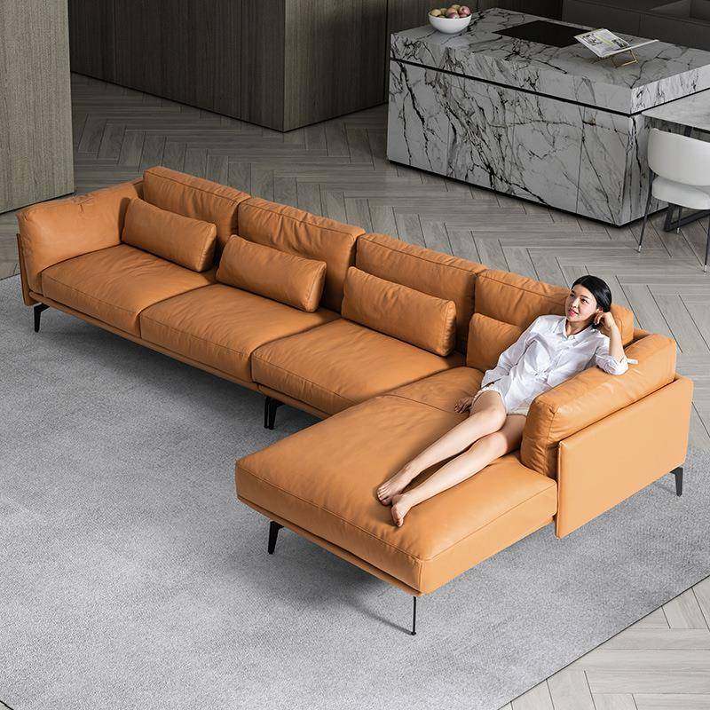 橙色皮沙发客厅2025新款高端意式极简真皮沙发轻奢,机械设备,其他机械设备,淘宝优惠券,粉丝福利购,淘宝优惠卷