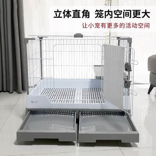 兔笼子家用大号养兔专用笼加密兔笼室内带厕所双层兔别墅兔窝兔笼