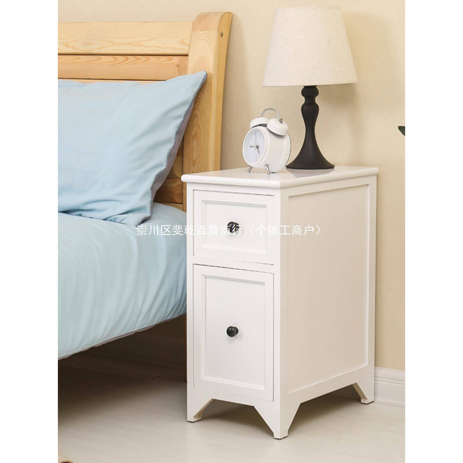 极窄迷你夹小型床头柜实2木小超窄户型床边柜小75817收纳柜0公分