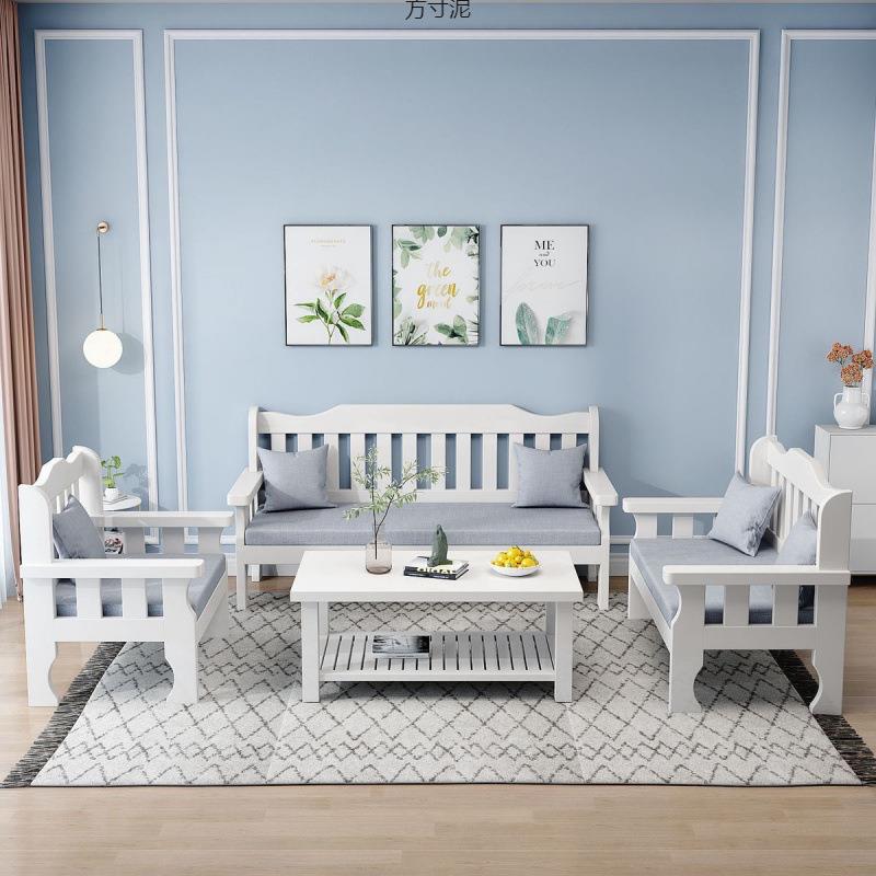 实木长椅组型合发小户简约休闲客台厅复古阳沙新中见详情式办公木