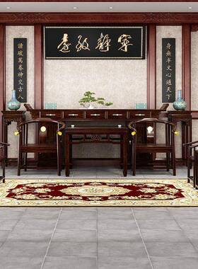 新中式中堂六件套木实案四件套条堂72821屋仙桌农村大八厅