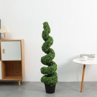 室内装饰螺旋真树黄杨木树商景场观布置仿物螺旋树加密米植兰仿真