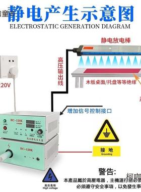 120KV高压静电发生水HC油性静电植绒喷漆贴器膜吸麦高附压静电太保