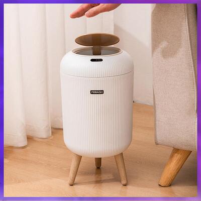 ?能感垃智圾桶奢家应用高脚厨房卫生间客厅卧室轻塑料自动F870SSO