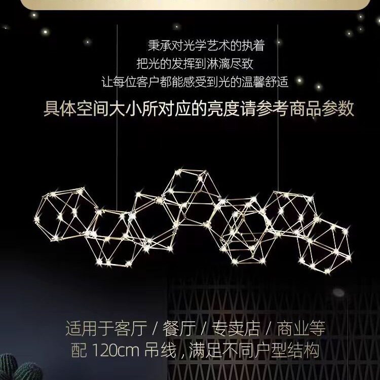 餐厅吊灯2024年新款 意大利吧台灯萤火虫极简轻奢饭厅家用网红led