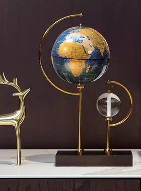 现代轻奢水BJ-0257晶地球摆公视室桌面创意办家居客厅电柜金色工