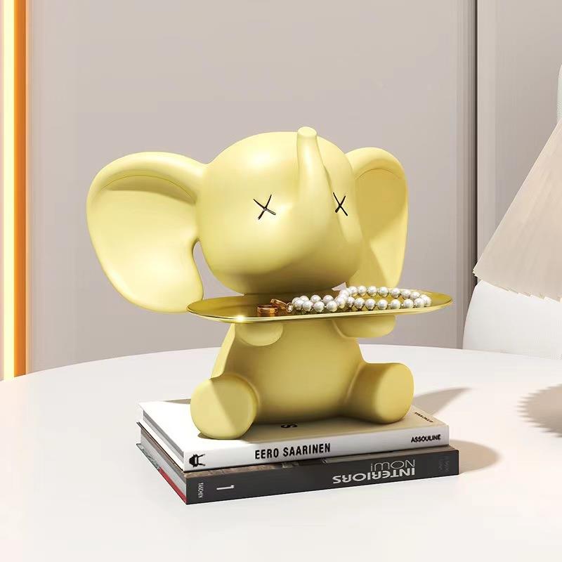 创简约小象托盘摆意件客厅玄关飞电视柜书房XMH家居售装饰楼处样