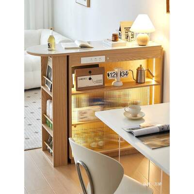 吧台桌家用客厅发柜移一体动餐边柜小户型隔断TUN伸缩边吧沙台