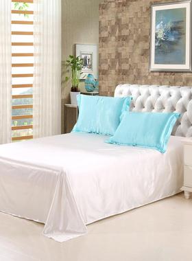 床真丝床包丝绸套床笠被套纯色双拼冰丝仿四件LC45860厂家