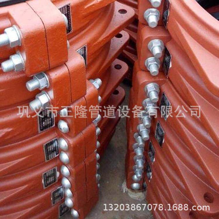 厂家直销铸钢沟槽式挠接头管道高性压卡箍柔接头性300mm对开式接