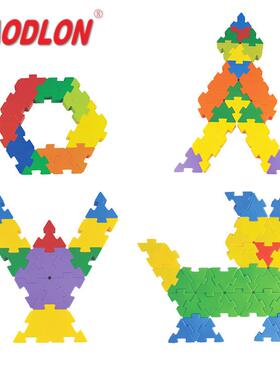BAOD儿LON宝德龙加三角积木厚拼插木积幼BD1015园桌面玩具