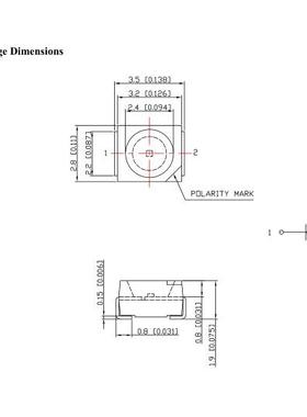 3528片led红光灯珠红色3582红灯灯IXP珠超高亮LED发光贴二极管