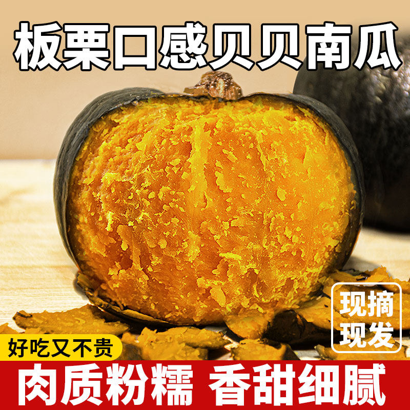 正宗贝贝南瓜板栗批发香甜真贝贝南瓜新鲜婴幼儿辅食蔬菜辅食整箱