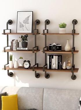 墙上置物架书墙架墙壁挂隔架子铁艺墙面字板客一厅TB671822层板壁